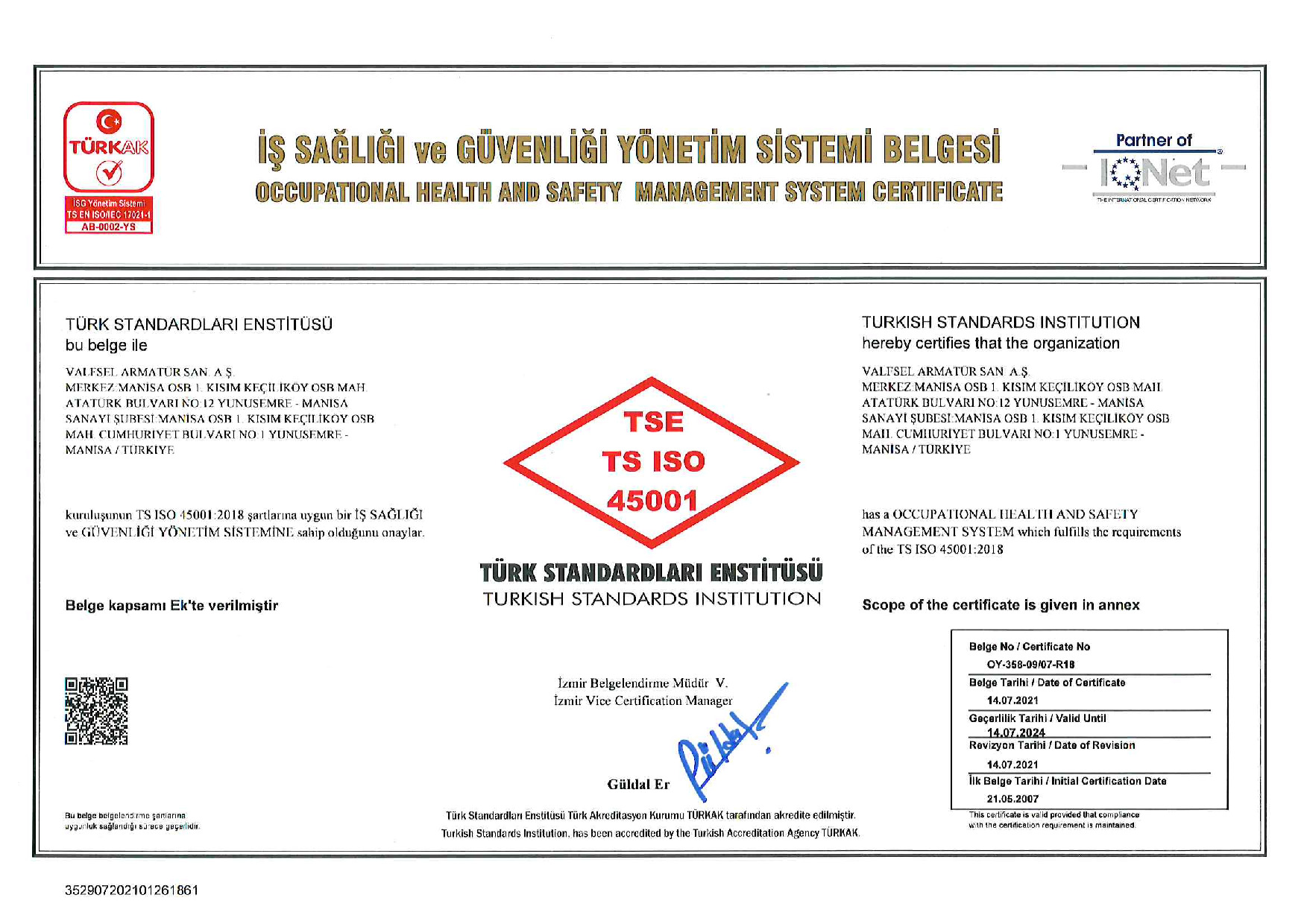 TS ISO 45001:2018